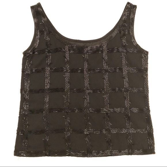 Vintage black sequin top. - Picture 1 of 2